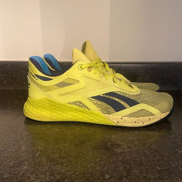 Reebok Nano X 'Chartreuse Vector Navy' - Size 9.5 - Picture 2 of 8